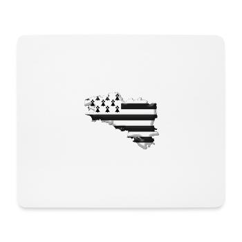 carte Bretagne drapeau Breizh - Tapis de souris (format paysage) - blanc - Devant