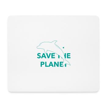 Save The Planet - Mousepad (Querformat) - Weiß - Vorne