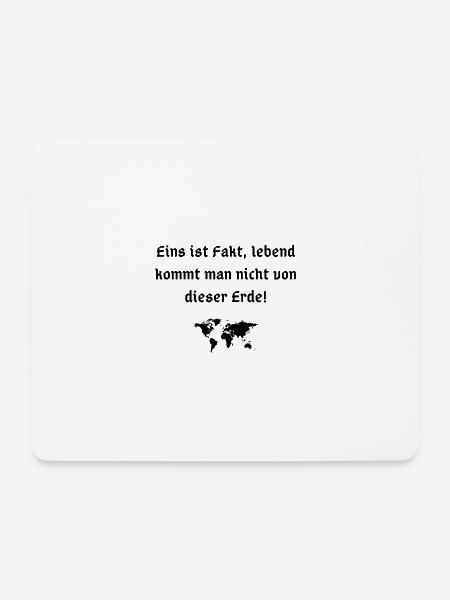 lebend von der erde - Mousepad (Querformat) - Weiß