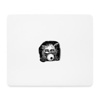 Drummer weiß - Mousepad (Querformat) - Weiß - Vorne