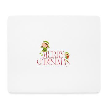 Merry Christmas - Weihnachtselfen - Mousepad (Querformat) - Weiß - Vorne