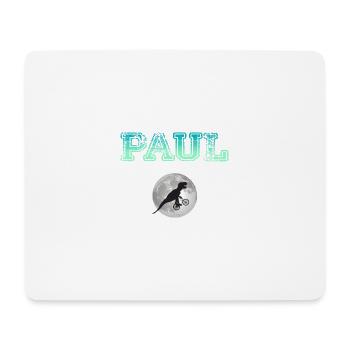 PAUL - Schöner Jungen Name mit Dinosaurier - Mousepad (Querformat) - Weiß - Vorne