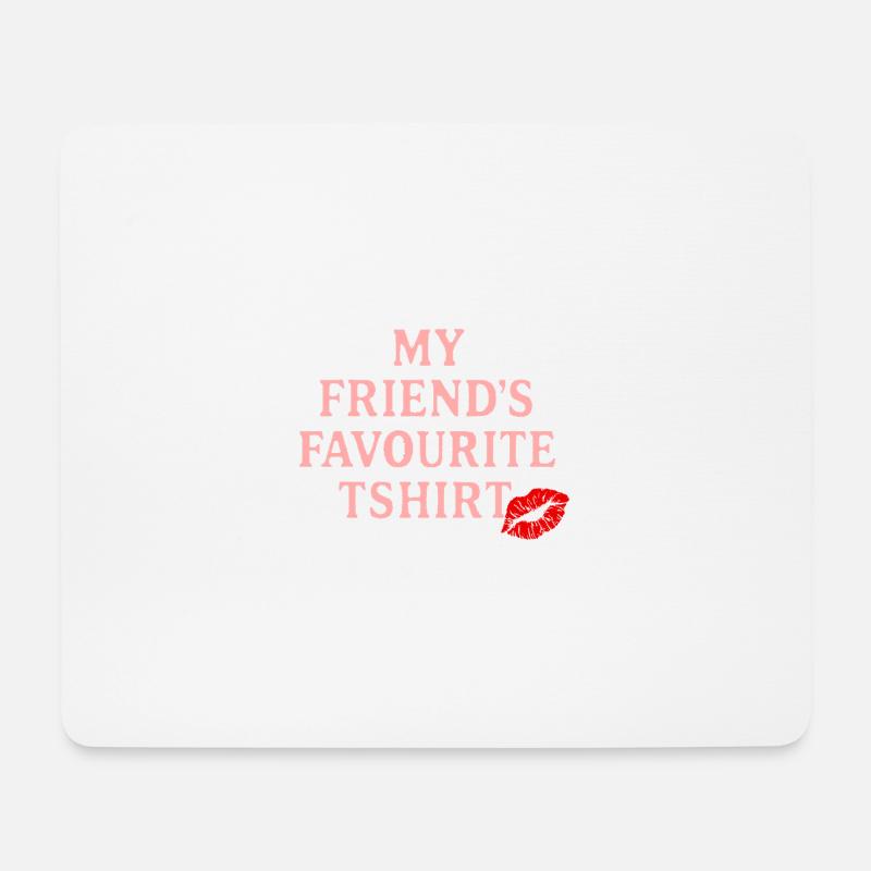 Persönliche Freundschaft T-Shirt - Mousepad (Querformat) - Weiß