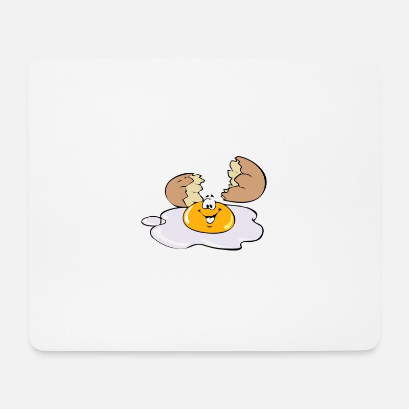 Spiegelei Ei Egg - Mousepad (Querformat) - Weiß
