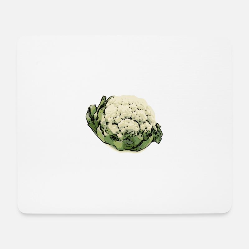 Blumenkohl Pop-Art - Mousepad (Querformat) - Weiß