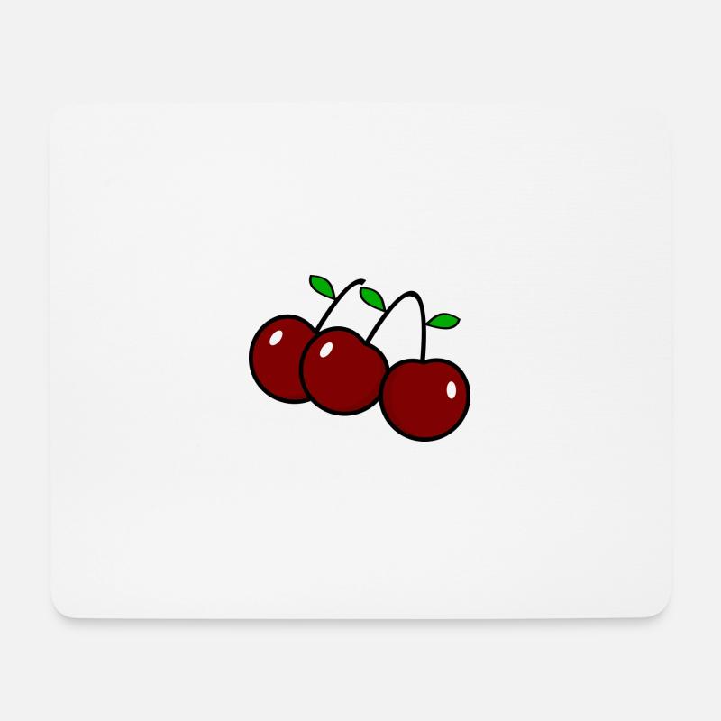 Kirschen - Mousepad (Querformat) - Weiß