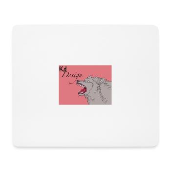 Wild wolf design - Mouse Pad (horizontal) - white - Front