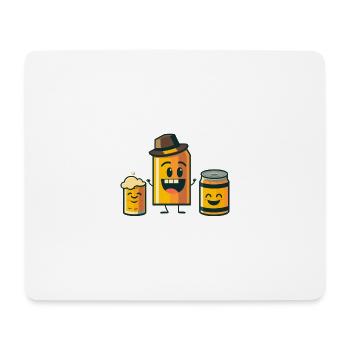 lustige craft bier dosen - Mousepad (Querformat) - Weiß - Vorne