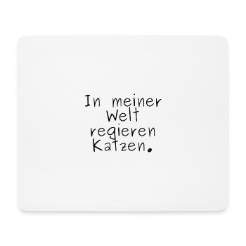 Abstraktes Farbklecks-Design für kreative Köpfe - Mousepad (Querformat) - Weiß - Vorne