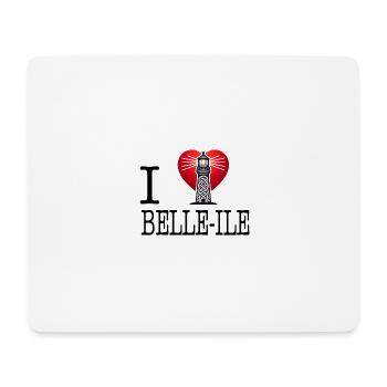 i love belle-ile en mer - Tapis de souris (format paysage) - blanc - Devant