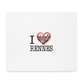 I Love Rennes - Mouse Pad (horizontal) - white - Front