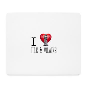 I love ille et vilaine by i love bretagne - Mouse Pad (horizontal) - white - Front