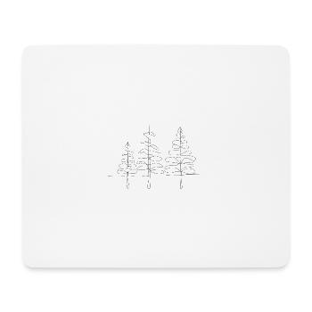Minimalist Modern Abstract Pines - Mouse Pad (horizontal) - white - Front