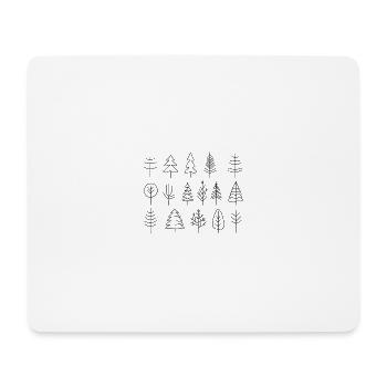 Abstrakte Baum-Kollektion - Mousepad (Querformat) - Weiß - Vorne