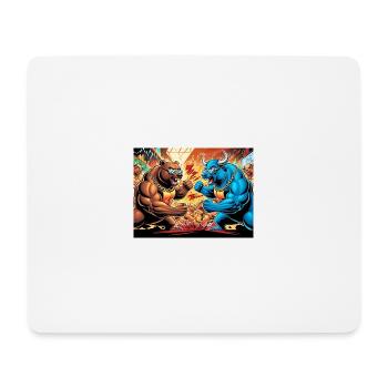 Baeren und Bullen Markt - Boerse - Mousepad (Querformat) - Weiß - Vorne