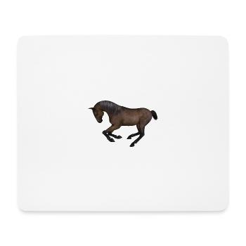 cheval - Tapis de souris (format paysage) - blanc - Devant