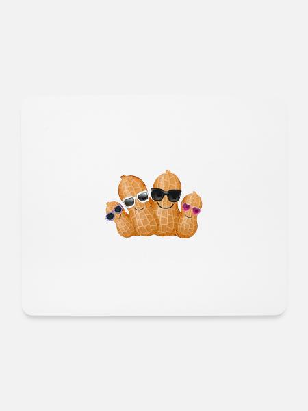 nüsse,nuss,familie,familie,erdnüsse,erdnuss - Mousepad (Querformat) - Weiß