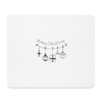 Weinachtsgirlande merry Christmas - Mousepad (Querformat) - Weiß - Vorne
