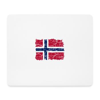 Style grunge du drapeau de la Norvège - Tapis de souris (format paysage) - blanc - Devant