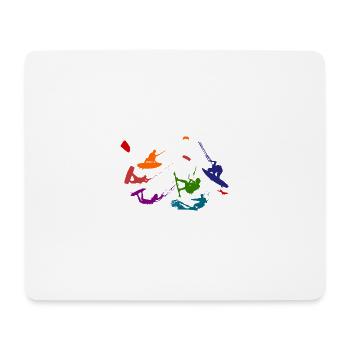 kitesurf - Tapis de souris (format paysage) - blanc - Devant