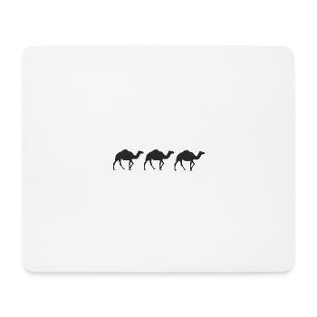 Chameaux Caravane - Tapis de souris (format paysage) - blanc - Devant
