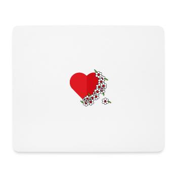 Valentinstag Liebesbrief Liebe Herz Kuss küssen - Mousepad (Querformat) - Weiß - Vorne