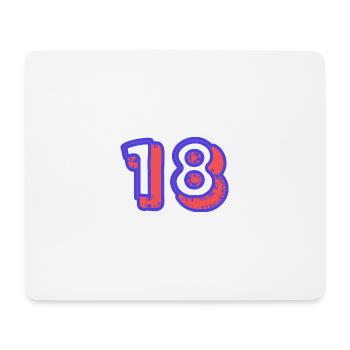 18. 18 JAHRE ALT. 18-JÄHRIGES JUBILÄUM. GEBURTSTAG 18 JAHRE. - Mousepad (Querformat) - Weiß - Vorne