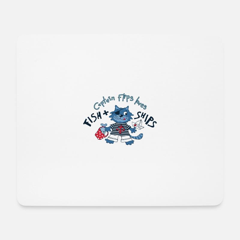 Capitaine Flips - Tapis de souris (format paysage) - blanc