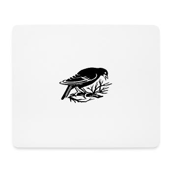 Rabe - Mousepad (Querformat) - Weiß - Vorne