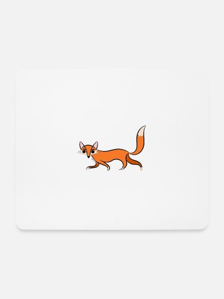 Fuchs Illustration - Mousepad (Querformat) - Weiß