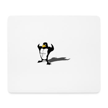 Pingouin musclé - Tapis de souris (format paysage) - blanc - Devant