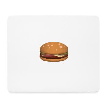 Hamburger / Burger - Mousepad (Querformat) - Weiß - Vorne
