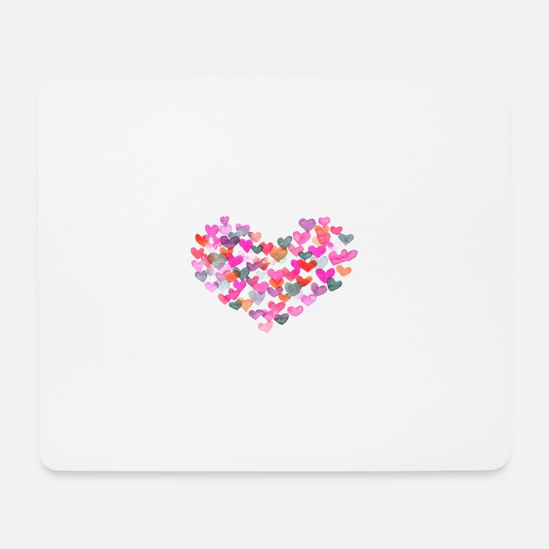 Herz aus Herzen - Mousepad (Querformat) - Weiß