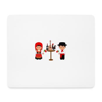 Couple portugais - Tapis de souris (format paysage) - blanc - Devant