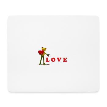 Love Seeds with Heart and Seed Edibility - Mouse Pad (horizontal) - white - Front