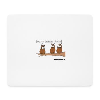 Uhus (neu) - Mousepad (Querformat) - Weiß - Vorne