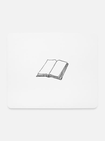 Buch - Mousepad (Querformat) - Weiß
