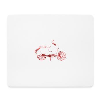 Schwalbe Kontur rot - Mousepad (Querformat) - Weiß - Vorne