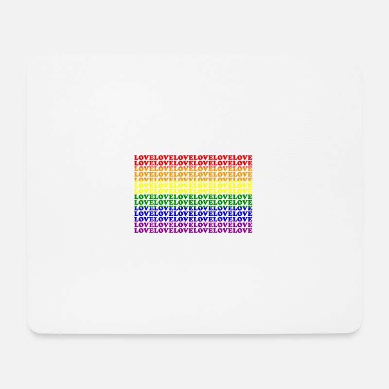 Gay Pride Love Flagge - Mousepad (Querformat) - Weiß