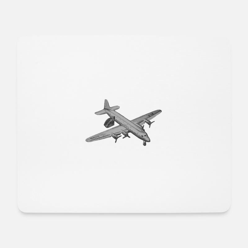 Flugzeug - Mousepad (Querformat) - Weiß