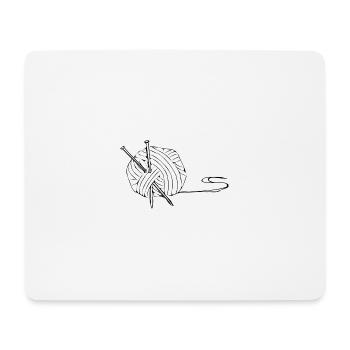 aiguilles à tricoter en tricot cadeau idée cadeau laine - Tapis de souris (format paysage) - blanc - Devant