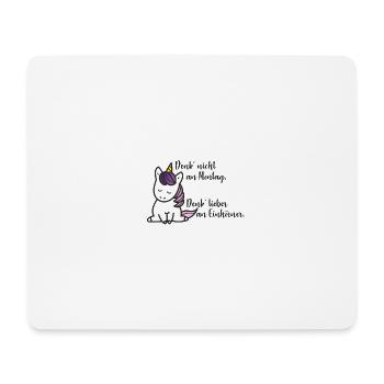 Einhorn Montag - Mousepad (Querformat) - Weiß - Vorne