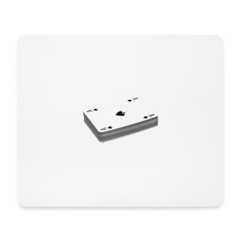 Pile de cartes - Tapis de souris (format paysage) - blanc - Devant