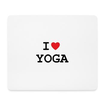 I love yoga - Mouse Pad (horizontal) - white - Front