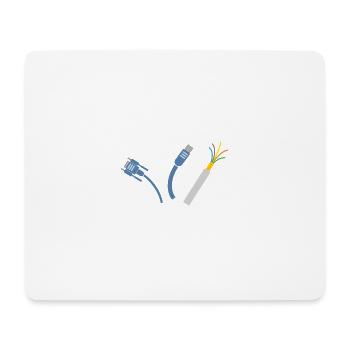 Electric wire - Mouse Pad (horizontal) - white - Front