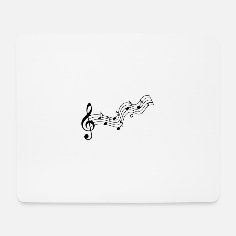 Musiknoten - Mousepad (Querformat) - Weiß