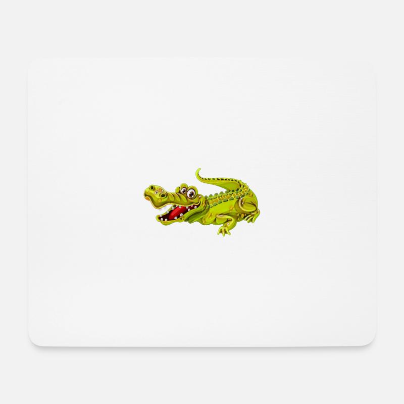 Funny crocodile - Mouse Pad (horizontal) - white