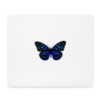 Butterfly blue - Mouse Pad (horizontal) - white - Front