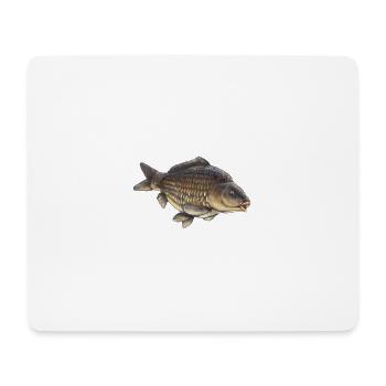 Übliches Karpfenfischen-Design Realistischer Karpfen - Mousepad (Querformat) - Weiß - Vorne