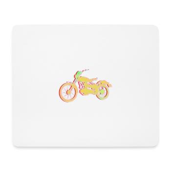 Motorcycle Biker colorful gift - Mouse Pad (horizontal) - white - Front